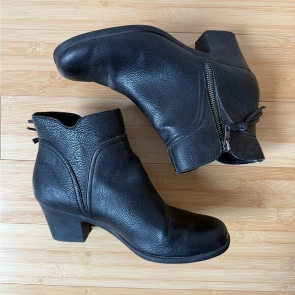 AEROSOLES ACROBATIC HEEL REST ANKLE BOOTS BLACK HEEL BOOTIES SIZE 9 - Picture 5 of 10